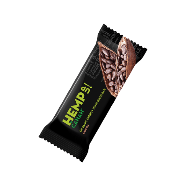 Baton din seminte de canepa cu cacao Eco 48gr Canah